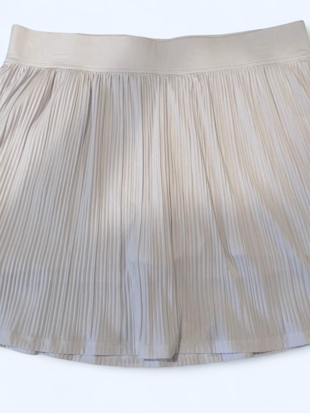 90 Degree By Reflex Pleated Cream Mini Skirt